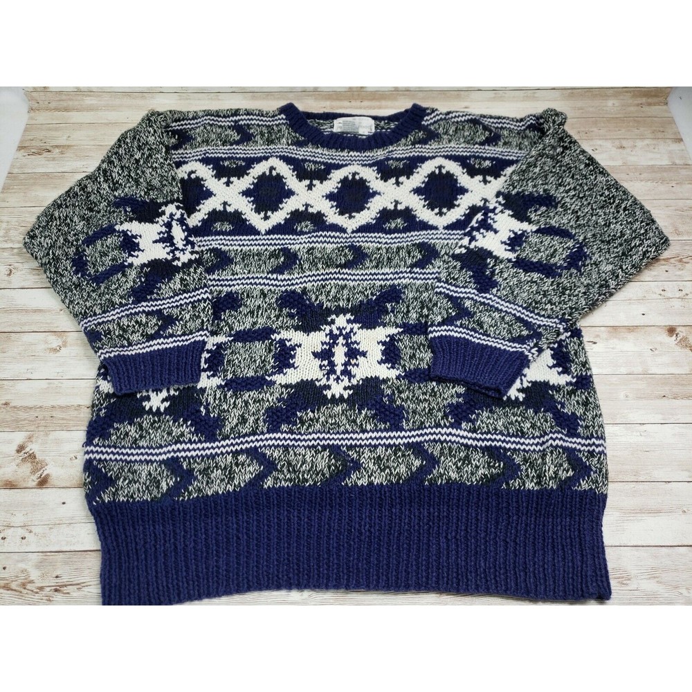 jennifer reed hand knitted  Women's Sweater Sm ramie Cotton hand-knitted 3/4 sle